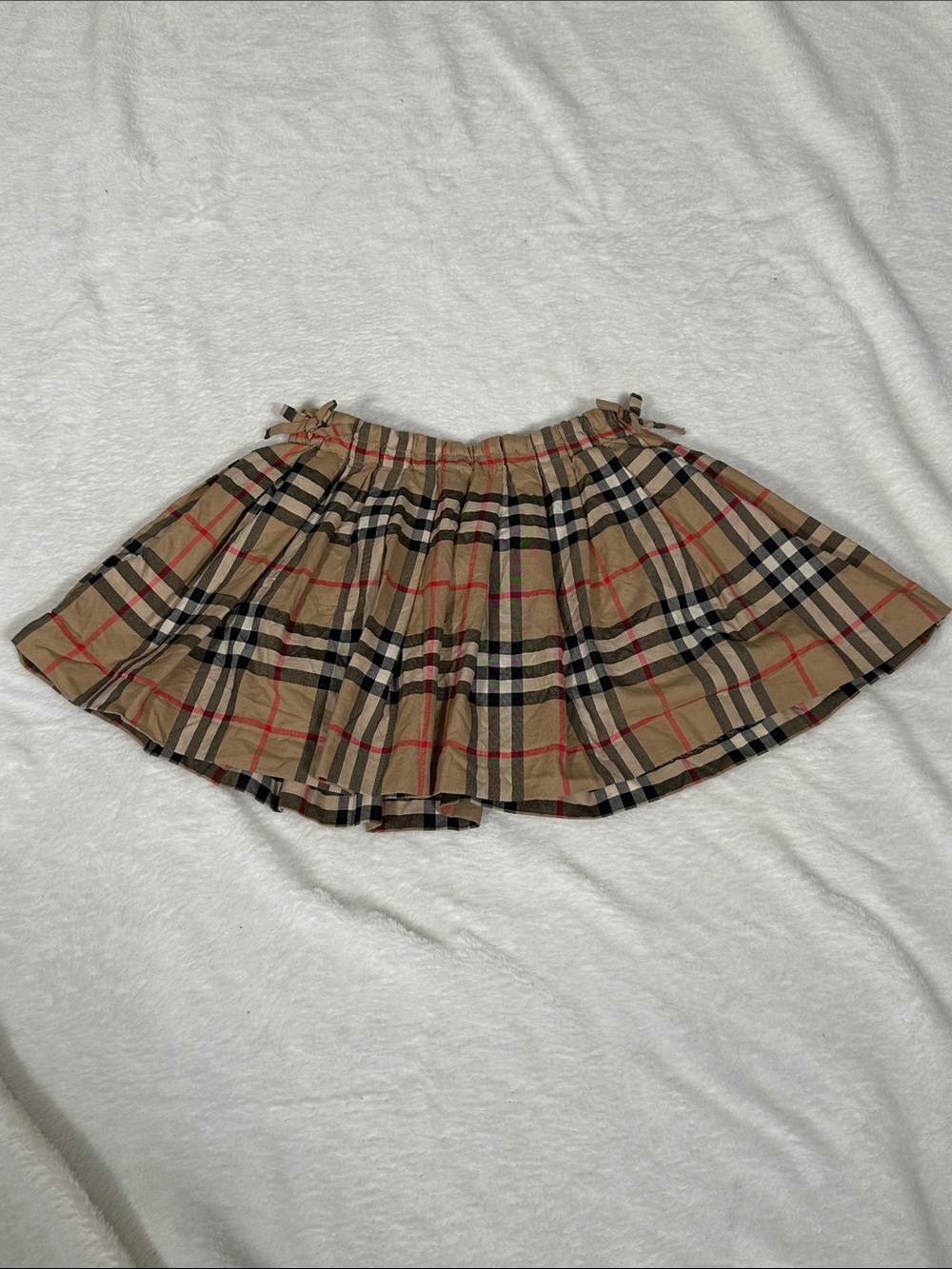 Burberry signature Nova Check pattern Pleated Skater Mini Skirt